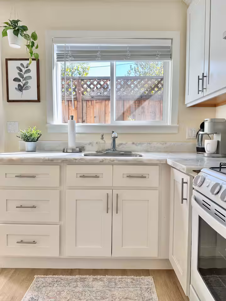Kitchen sink and window