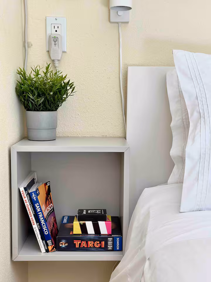 Bedside nightstand detail